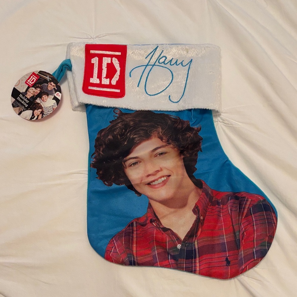 One Direction Blue Christmas Stocking